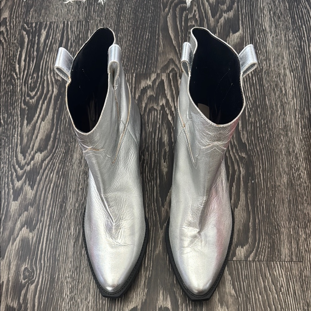 Silver Women's Ankle Boots